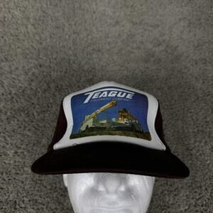 Vintage Vernon Headliner Teague Equip Hat Cap Snap Back Mens One Size Brown 80s